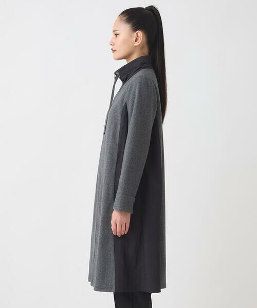 HIROKO BIS GRANDE / ヒロコビス グランデ その他アウター | 【大きいサイズ】異素材スタンドカラーロングコート /洗える | 詳細8