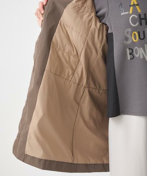 HIROKO BIS GRANDE / ヒロコビス グランデ ダウンジャケット・ベスト | 【大きいサイズ】メモリータフタフリルカラーコート | 詳細13