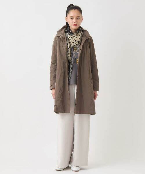 HIROKO BIS GRANDE / ヒロコビス グランデ ダウンジャケット・ベスト | 【大きいサイズ】メモリータフタフリルカラーコート | 詳細14