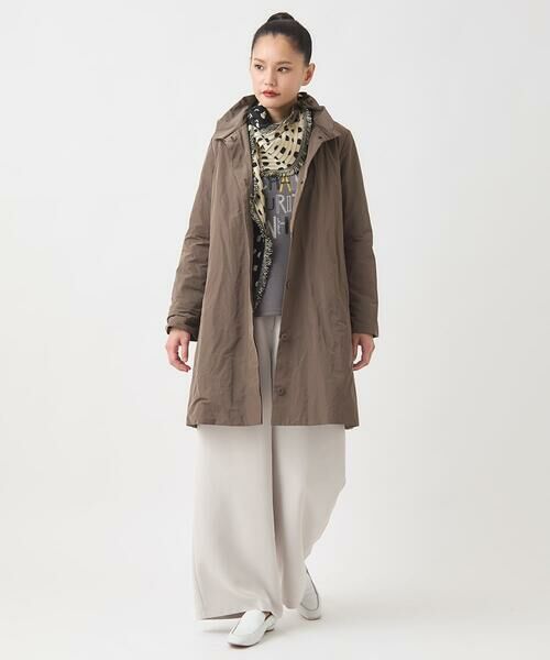 HIROKO BIS GRANDE / ヒロコビス グランデ ダウンジャケット・ベスト | 【大きいサイズ】メモリータフタフリルカラーコート | 詳細15