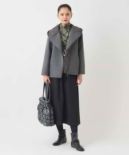 HIROKO BIS GRANDE / ヒロコビス グランデ ダウンジャケット・ベスト | 【大きいサイズ】ダンボールライトダウンジャケット | 詳細15