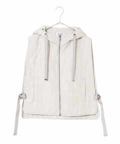 HIROKO BIS GRANDE / ヒロコビス グランデ ベスト | 【大きいサイズ】キルティングフーディージレ /洗える