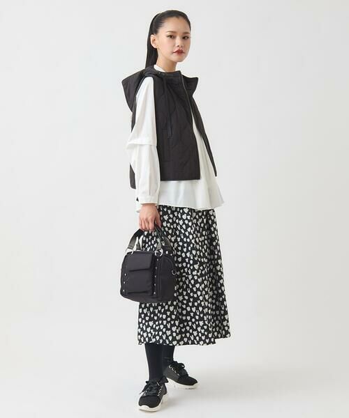 HIROKO BIS GRANDE / ヒロコビス グランデ ベスト | 【大きいサイズ】キルティングフーディージレ /洗える | 詳細17