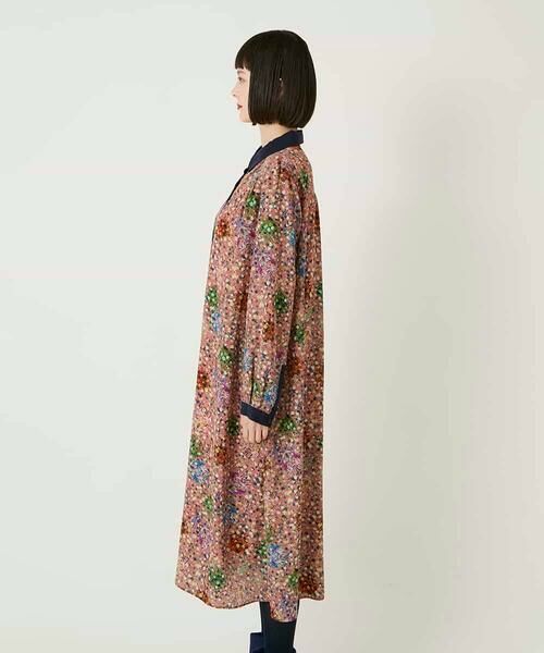 HIROKO BIS GRANDE / ヒロコビス グランデ ロング・マキシ丈ワンピース | 【大きいサイズ】幾何フラワーアートプリントワンピース /洗える | 詳細10