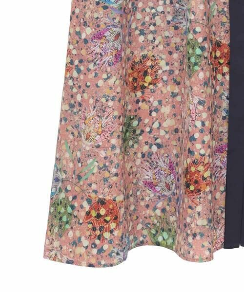 HIROKO BIS GRANDE / ヒロコビス グランデ ロング・マキシ丈ワンピース | 【大きいサイズ】幾何フラワーアートプリントワンピース /洗える | 詳細4