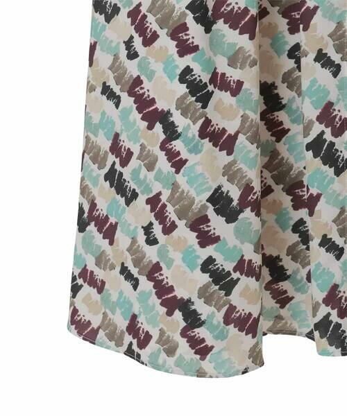 HIROKO BIS GRANDE / ヒロコビス グランデ ロング・マキシ丈ワンピース | 【大きいサイズ】ペイント柄タックフレアワンピース /洗濯機で洗える | 詳細5