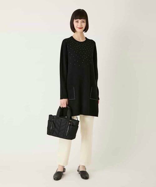 HIROKO BIS GRANDE / ヒロコビス グランデ チュニック | 【大きいサイズ】スタッズアクセントニットチュニック | 詳細10
