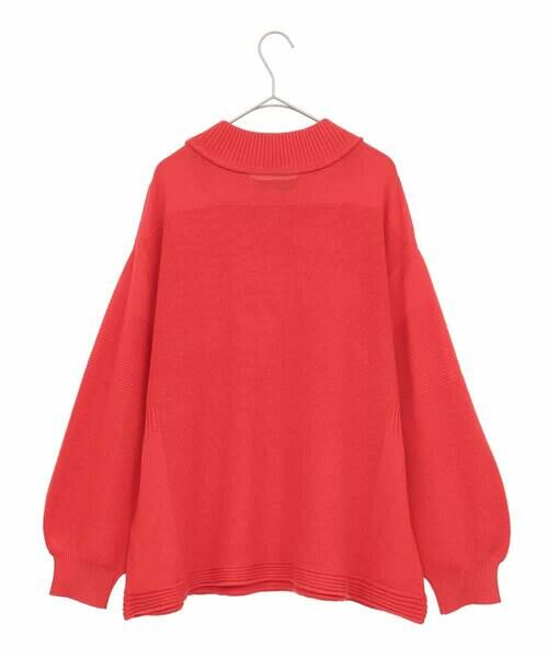 HIROKO BIS GRANDE / ヒロコビス グランデ ニット・セーター | 【大きいサイズ】リブネックデザインウールニットプルオーバー | 詳細1