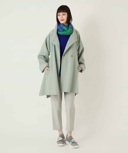 HIROKO BIS GRANDE / ヒロコビス グランデ ニット・セーター | 【大きいサイズ】リブネックデザインウールニットプルオーバー | 詳細17