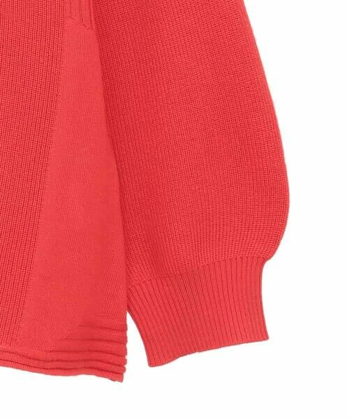 HIROKO BIS GRANDE / ヒロコビス グランデ ニット・セーター | 【大きいサイズ】リブネックデザインウールニットプルオーバー | 詳細3