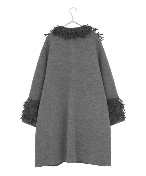 HIROKO BIS GRANDE / ヒロコビス グランデ その他アウター | 【大きいサイズ】フリンジニットコート | 詳細1