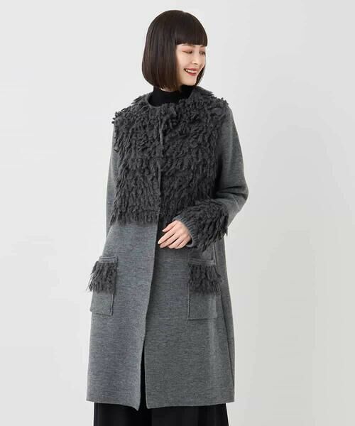 HIROKO BIS GRANDE / ヒロコビス グランデ その他アウター | 【大きいサイズ】フリンジニットコート | 詳細15