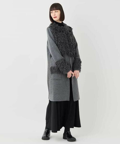 HIROKO BIS GRANDE / ヒロコビス グランデ その他アウター | 【大きいサイズ】フリンジニットコート | 詳細17