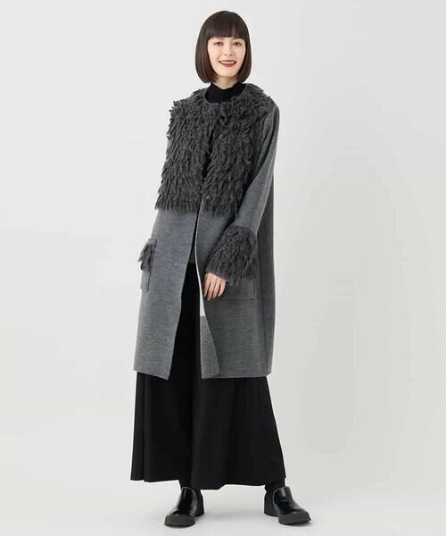 HIROKO BIS GRANDE / ヒロコビス グランデ その他アウター | 【大きいサイズ】フリンジニットコート | 詳細19