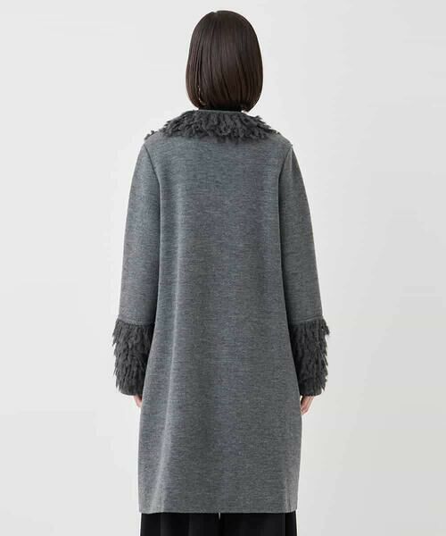 HIROKO BIS GRANDE / ヒロコビス グランデ その他アウター | 【大きいサイズ】フリンジニットコート | 詳細9