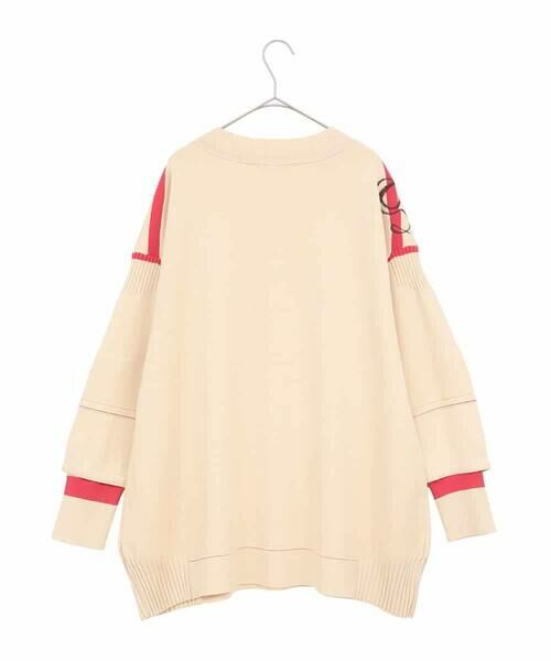 HIROKO BIS GRANDE / ヒロコビス グランデ ニット・セーター | 【大きいサイズ】ニュアンス刺繍アクセントニットプルオーバー | 詳細1