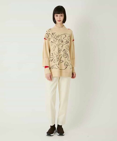 HIROKO BIS GRANDE / ヒロコビス グランデ ニット・セーター | 【大きいサイズ】ニュアンス刺繍アクセントニットプルオーバー | 詳細12