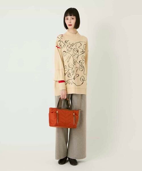 HIROKO BIS GRANDE / ヒロコビス グランデ ニット・セーター | 【大きいサイズ】ニュアンス刺繍アクセントニットプルオーバー | 詳細15