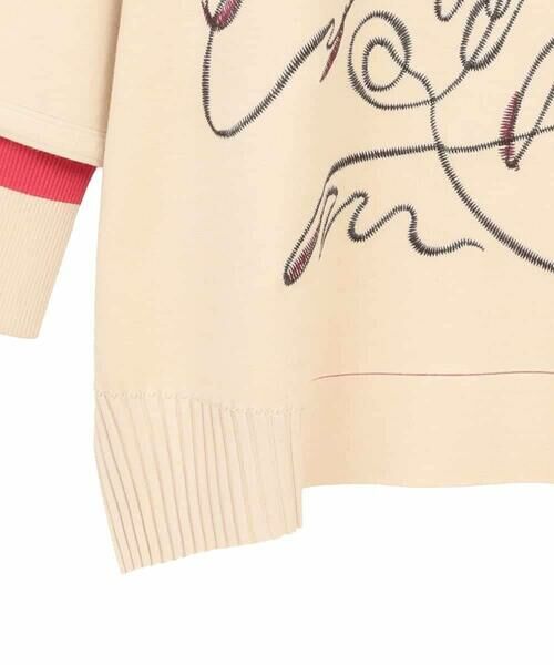 HIROKO BIS GRANDE / ヒロコビス グランデ ニット・セーター | 【大きいサイズ】ニュアンス刺繍アクセントニットプルオーバー | 詳細4