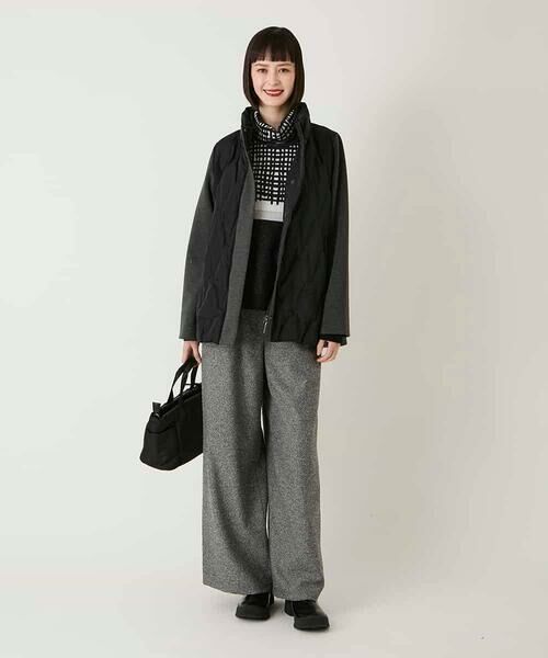 HIROKO BIS GRANDE / ヒロコビス グランデ ニット・セーター | 【大きいサイズ】チェックアクセントタートルネックニット | 詳細14