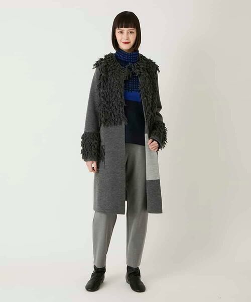 HIROKO BIS GRANDE / ヒロコビス グランデ ニット・セーター | 【大きいサイズ】チェックアクセントタートルネックニット | 詳細24