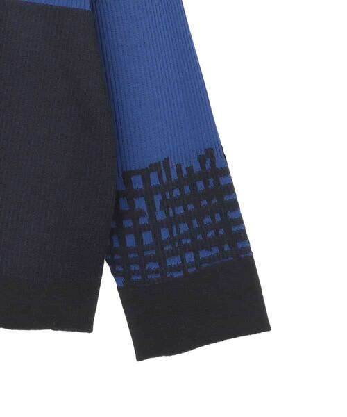 HIROKO BIS GRANDE / ヒロコビス グランデ ニット・セーター | 【大きいサイズ】チェックアクセントタートルネックニット | 詳細3