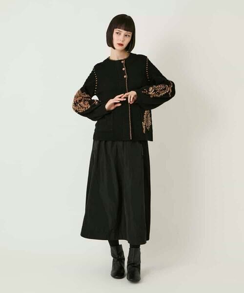 HIROKO BIS GRANDE / ヒロコビス グランデ カーディガン・ボレロ | 【大きいサイズ】ペイズリー刺繍ニットカーディガン | 詳細17