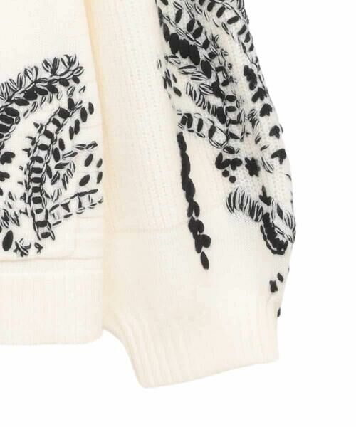 HIROKO BIS GRANDE / ヒロコビス グランデ カーディガン・ボレロ | 【大きいサイズ】ペイズリー刺繍ニットカーディガン | 詳細3