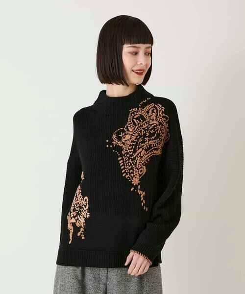 HIROKO BIS GRANDE / ヒロコビス グランデ ニット・セーター | 【大きいサイズ】ペイズリー刺繍ニットプルオーバー | 詳細10