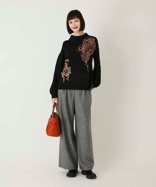 HIROKO BIS GRANDE / ヒロコビス グランデ ニット・セーター | 【大きいサイズ】ペイズリー刺繍ニットプルオーバー | 詳細11
