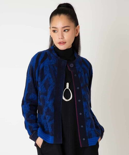 HIROKO BIS GRANDE / ヒロコビス グランデ カーディガン・ボレロ | 【大きいサイズ】ロゴジャカードニットカーディガン | 詳細7