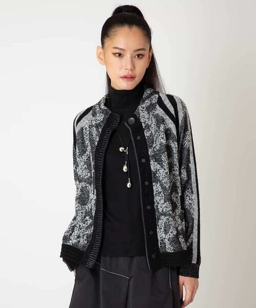 HIROKO BIS GRANDE / ヒロコビス グランデ カーディガン・ボレロ | 【大きいサイズ】ロゴジャカードニットカーディガン | 詳細14