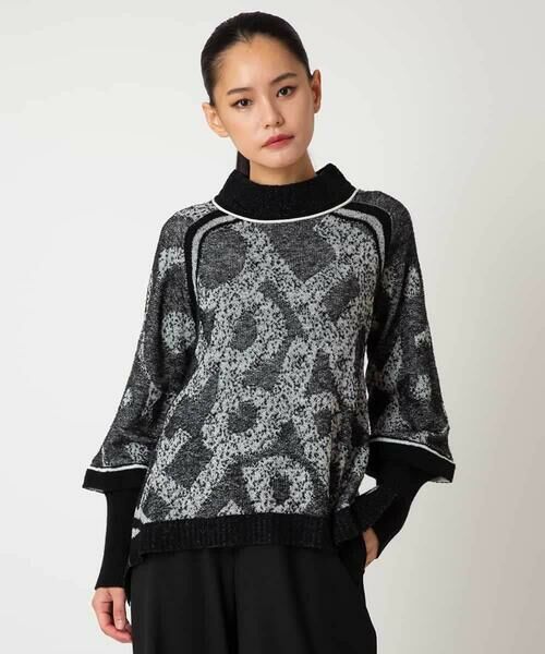 HIROKO BIS GRANDE / ヒロコビス グランデ ニット・セーター | 【大きいサイズ】ロゴジャカードニットプルオーバー | 詳細19