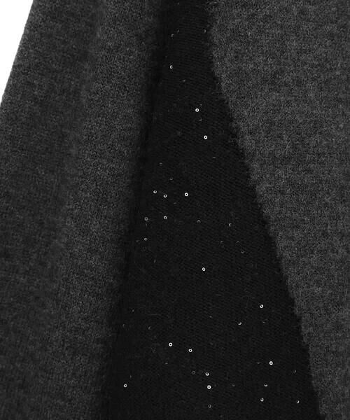 HIROKO BIS GRANDE / ヒロコビス グランデ ロング・マキシ丈スカート | 配色切り替えスパンコールニットチュニック | 詳細5