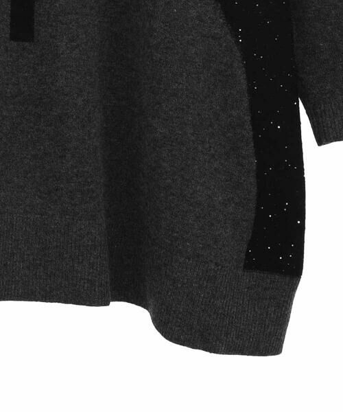 HIROKO BIS GRANDE / ヒロコビス グランデ ロング・マキシ丈スカート | 配色切り替えスパンコールニットチュニック | 詳細6