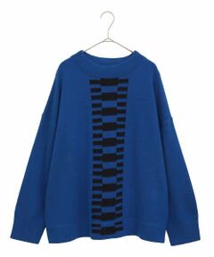 HIROKO BIS GRANDE / ヒロコビス グランデ ニット・セーター | 幾何柄モチーフスパンコールニットプルオーバー