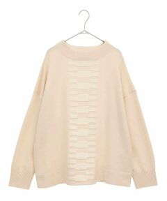 HIROKO BIS GRANDE / ヒロコビス グランデ ニット・セーター | 幾何柄モチーフスパンコールニットプルオーバー