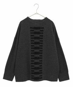 HIROKO BIS GRANDE / ヒロコビス グランデ ニット・セーター | 幾何柄モチーフスパンコールニットプルオーバー