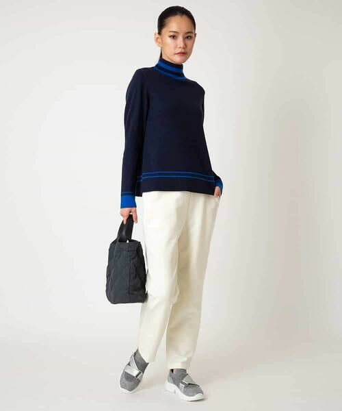 HIROKO BIS GRANDE / ヒロコビス グランデ ニット・セーター | 【大きいサイズ】ボーダーネックスパンコールニットプルオーバー | 詳細23