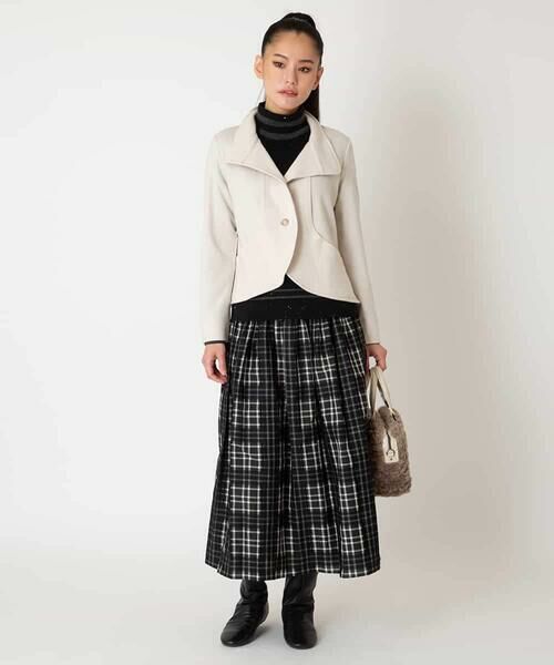 HIROKO BIS GRANDE / ヒロコビス グランデ ニット・セーター | 【大きいサイズ】ボーダーネックスパンコールニットプルオーバー | 詳細25