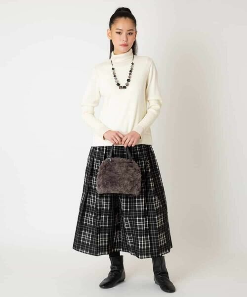 HIROKO BIS GRANDE / ヒロコビス グランデ ニット・セーター | 【大きいサイズ】ボーダーネックスパンコールニットプルオーバー | 詳細27