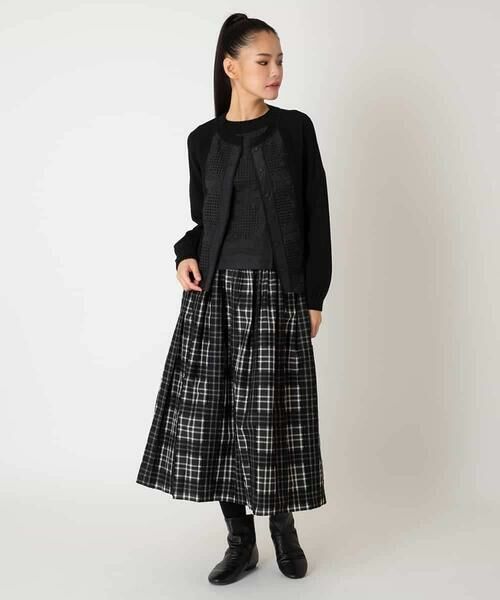 HIROKO BIS GRANDE / ヒロコビス グランデ カーディガン・ボレロ | 【大きいサイズ】レースドッキングニットカーディガン | 詳細11