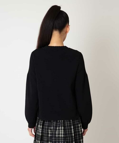 HIROKO BIS GRANDE / ヒロコビス グランデ カーディガン・ボレロ | 【大きいサイズ】レースドッキングニットカーディガン | 詳細3