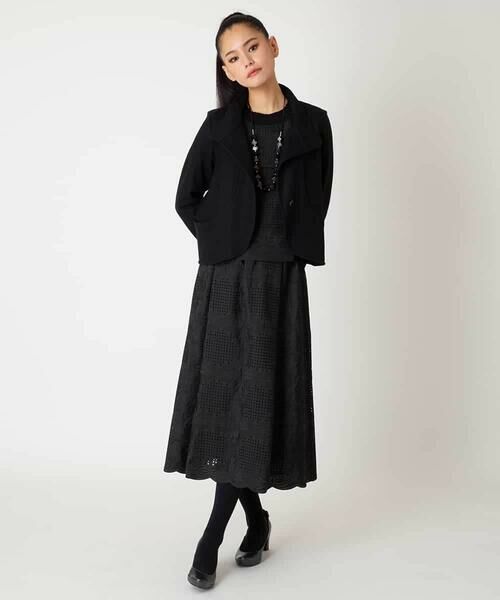 HIROKO BIS GRANDE / ヒロコビス グランデ ニット・セーター | 【大きいサイズ】レースドッキングニットプルオーバー | 詳細17