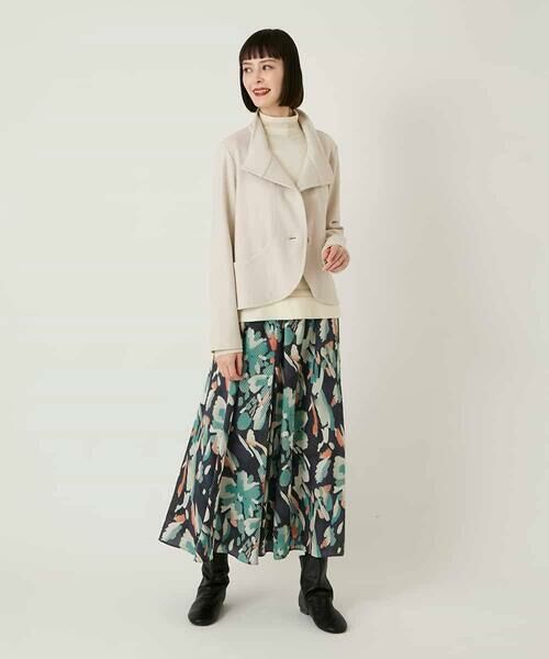 HIROKO BIS GRANDE / ヒロコビス グランデ ロング・マキシ丈スカート | 【大きいサイズ】デジタルフラワープリントスカート /洗える | 詳細11