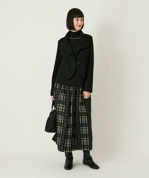 HIROKO BIS GRANDE / ヒロコビス グランデ ロング・マキシ丈スカート | 【大きいサイズ】チェックジャカードシャーリングスカート | 詳細15