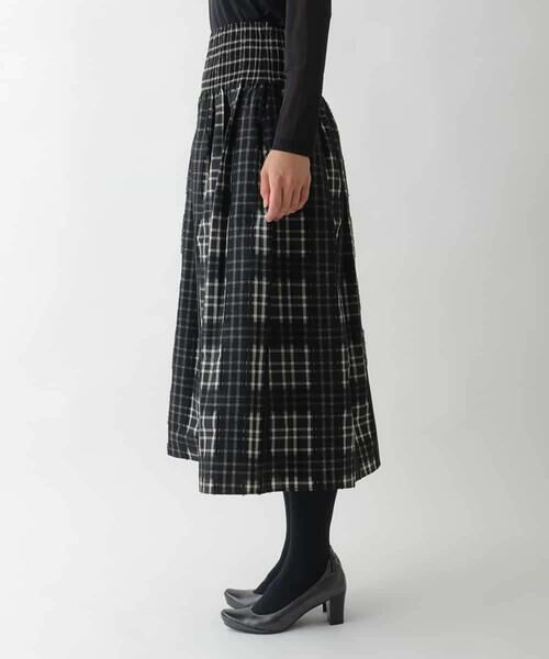 HIROKO BIS GRANDE / ヒロコビス グランデ ロング・マキシ丈スカート | 【大きいサイズ】チェックジャカードシャーリングスカート | 詳細7