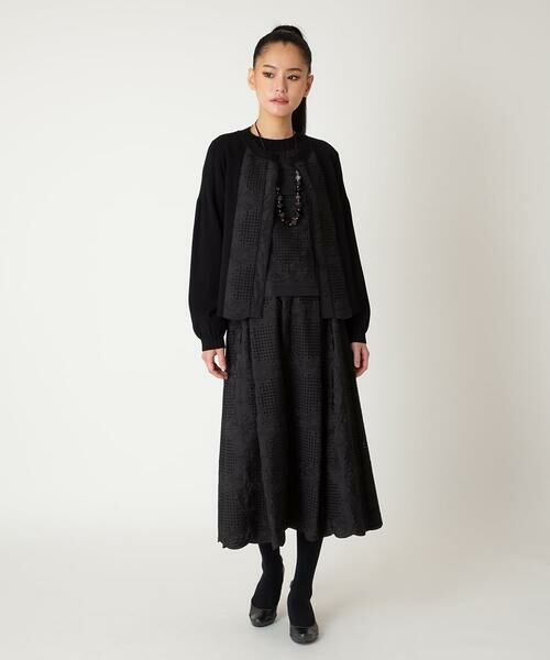 HIROKO BIS GRANDE / ヒロコビス グランデ ロング・マキシ丈スカート | 【大きいサイズ】モチーフレースデザインスカート /洗える | 詳細16