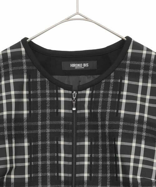 HIROKO BIS GRANDE / ヒロコビス グランデ セットアップ | 【大きいサイズ】チェックジャカードジップアップジャケット | 詳細2