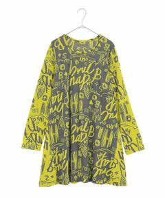 HIROKO BIS GRANDE / ヒロコビス グランデ チュニック | 【大きいサイズ】アートロゴ総柄チュニックカットソー /洗える